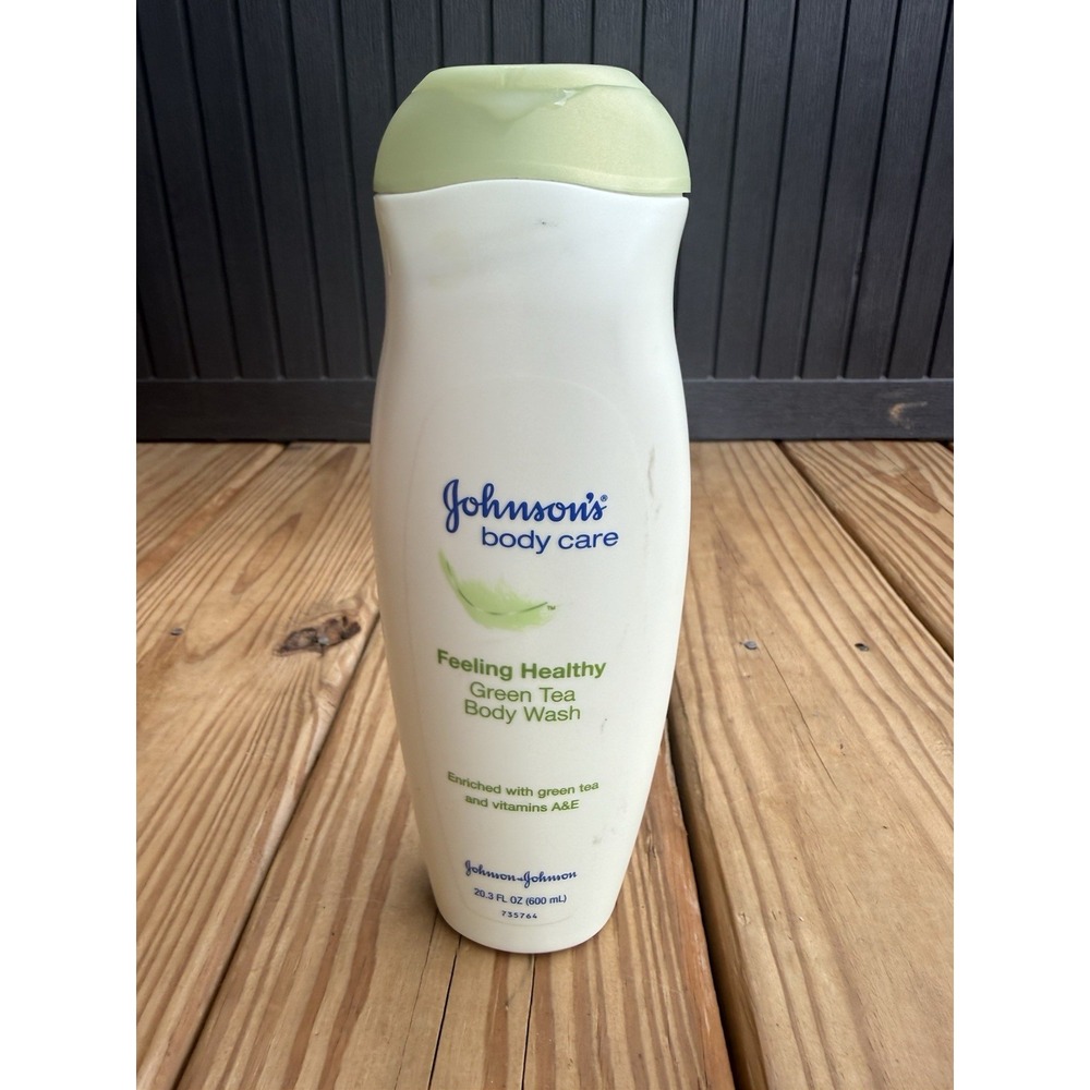 RARE Vintage 2008 Johnson's Body Care Feeling Healthy Green Tea Body Wash 20.3oz